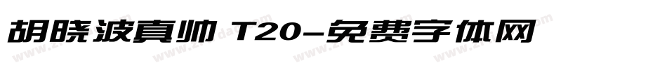 胡晓波真帅 T20字体转换
